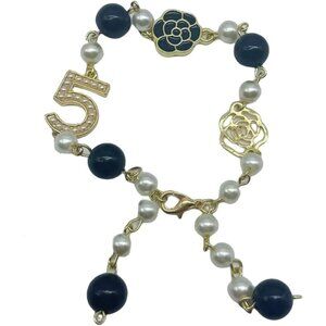 Pearl Camellia Fashion Bracelet Women Gold Chain Vintage Jewelry Gift